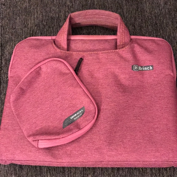 Brinch Pink Laptop Bag with Accessories Case - Picture 1 of 4